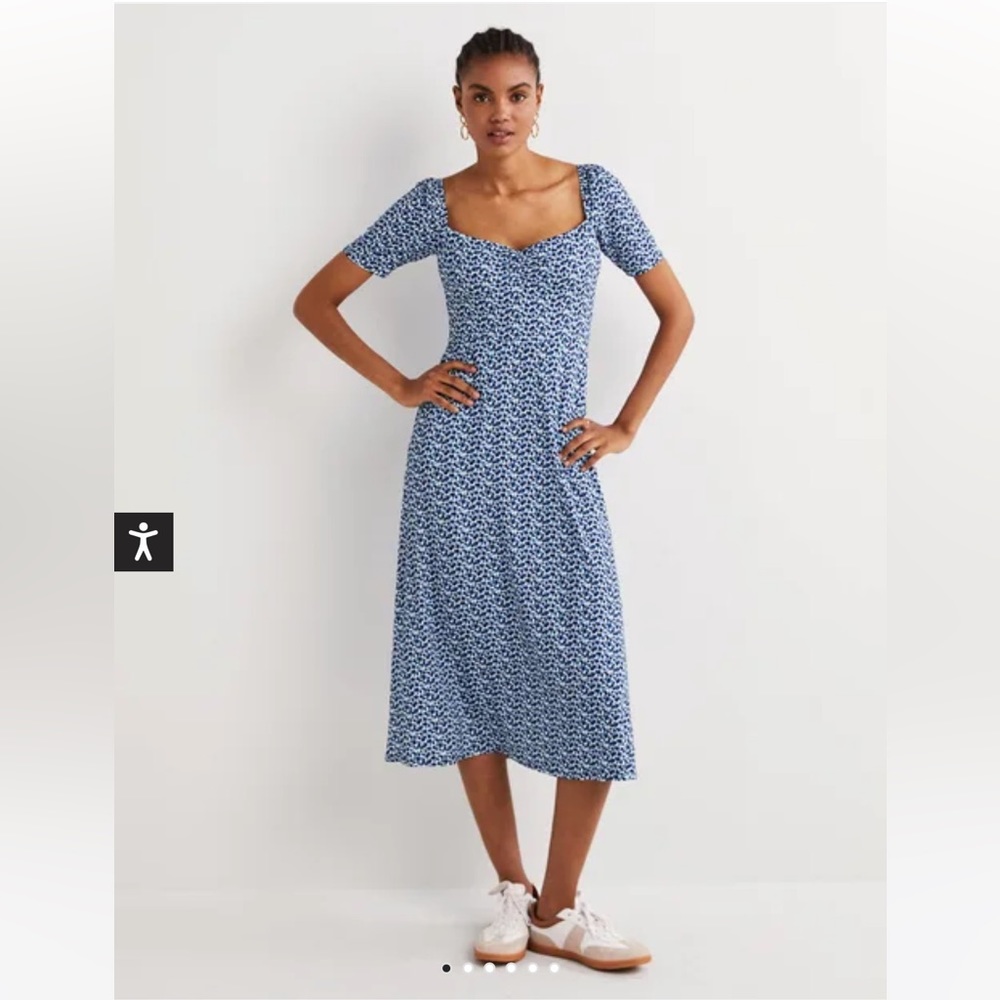 NWT Boden Sweetheart Jersey Midi Dress